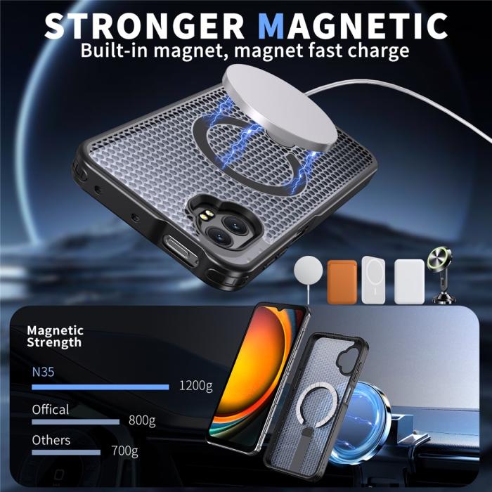 Bild 2, Samsung Galaxy Xcover 7 Pro Skal MagSafe Kickstand Svart