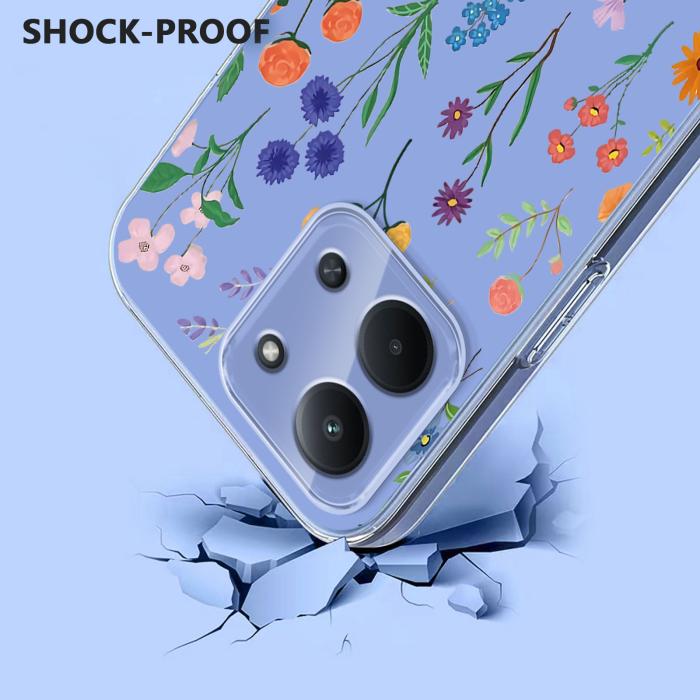 Bild 3, Xiaomi Redmi 15C Skal Med Tryck Blommor