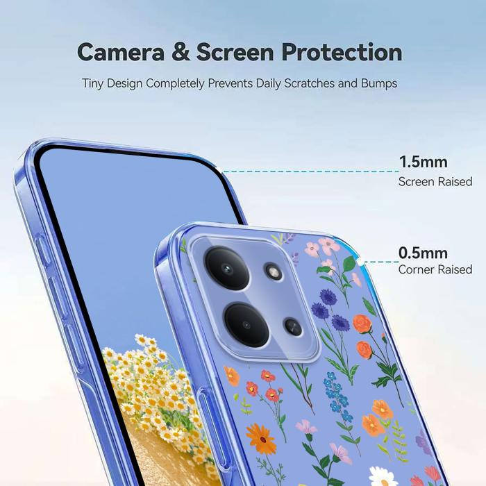 Bild 4, Xiaomi Redmi 15C Skal Med Tryck Blommor