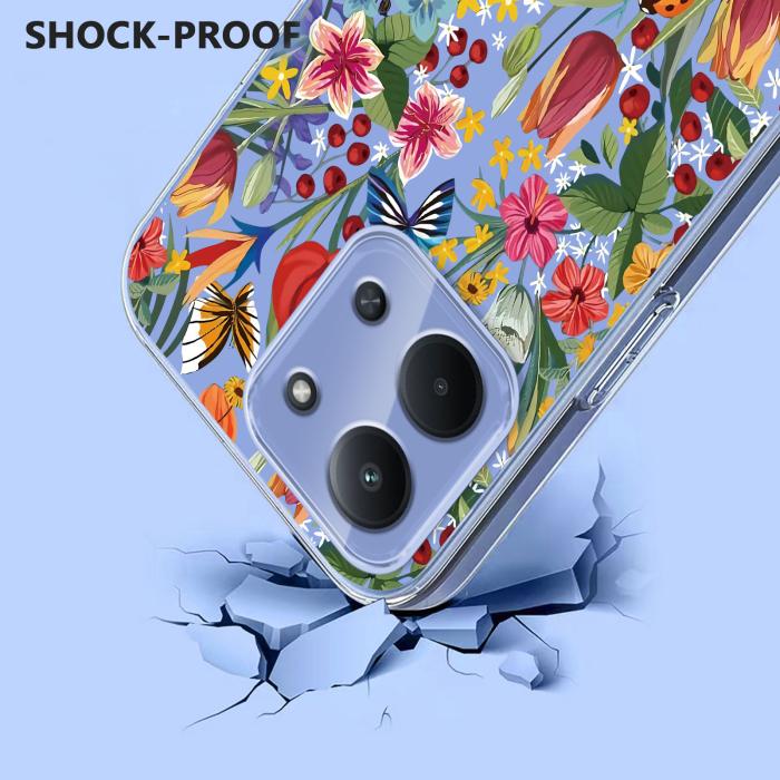 Bild 3, Xiaomi Redmi 15C Skal Med Tryck Blommor
