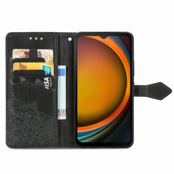 Bild 2, Samsung Galaxy Xcover 7 Fodral Mandala Läder Svart