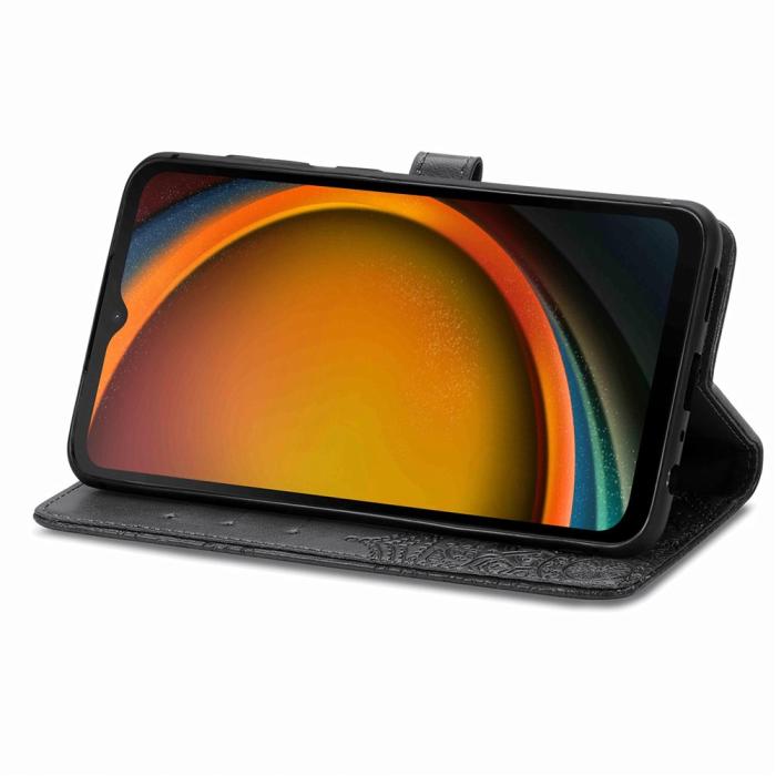 Bild 3, Samsung Galaxy Xcover 7 Fodral Mandala Läder Svart