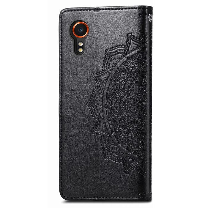 Bild 4, Samsung Galaxy Xcover 7 Fodral Mandala Läder Svart