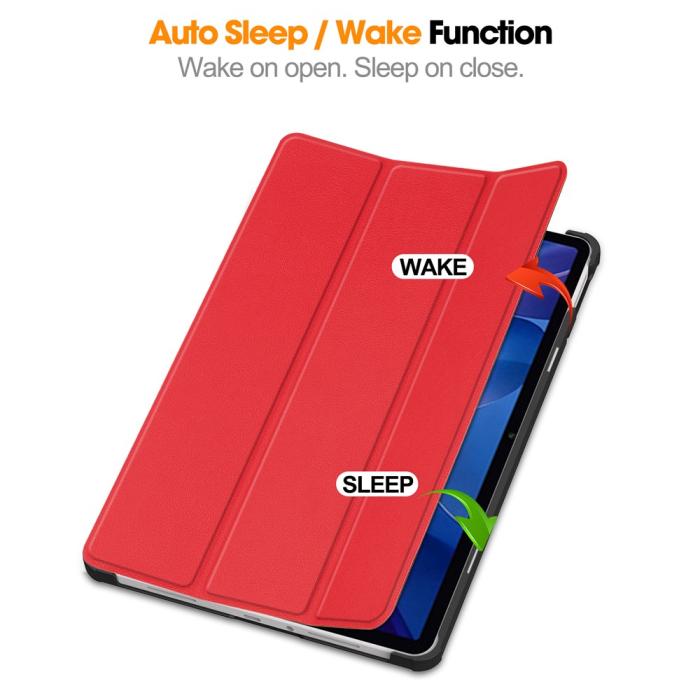 Bild 3, Xiaomi Redmi Pad 2 Fodral Tri-Fold Röd
