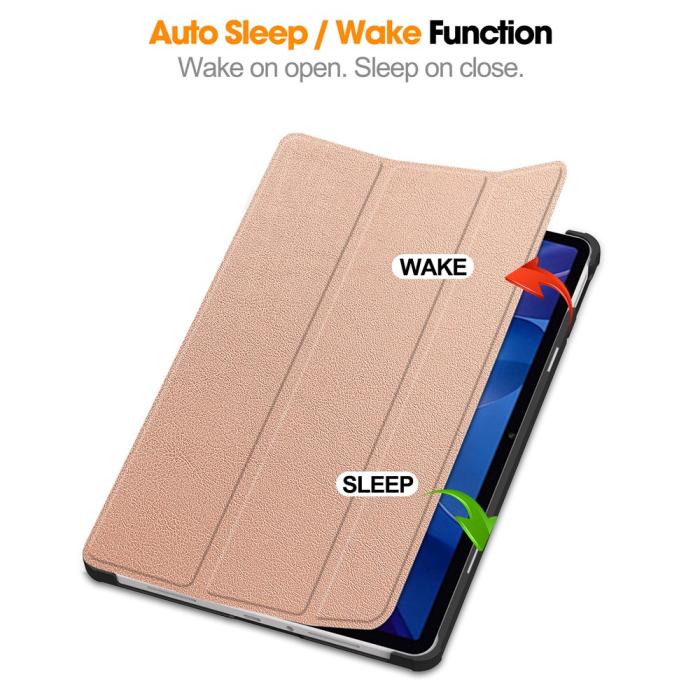 Bild 3, Xiaomi Redmi Pad 2 Fodral Tri-Fold Roséguld