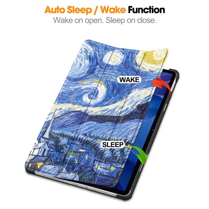 Bild 3, Xiaomi Redmi Pad 2 Fodral Tri-Fold Brush Painting