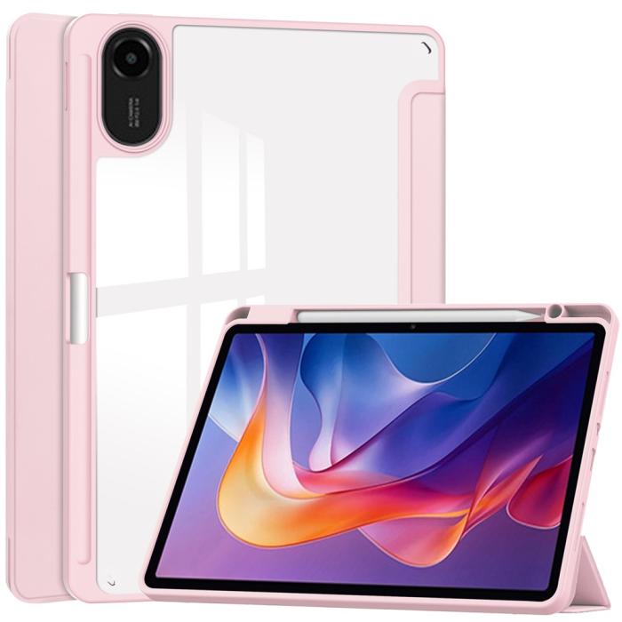 Bild 1, Xiaomi Redmi Pad 2 Fodral Tri-Fold Hybrid Rosa