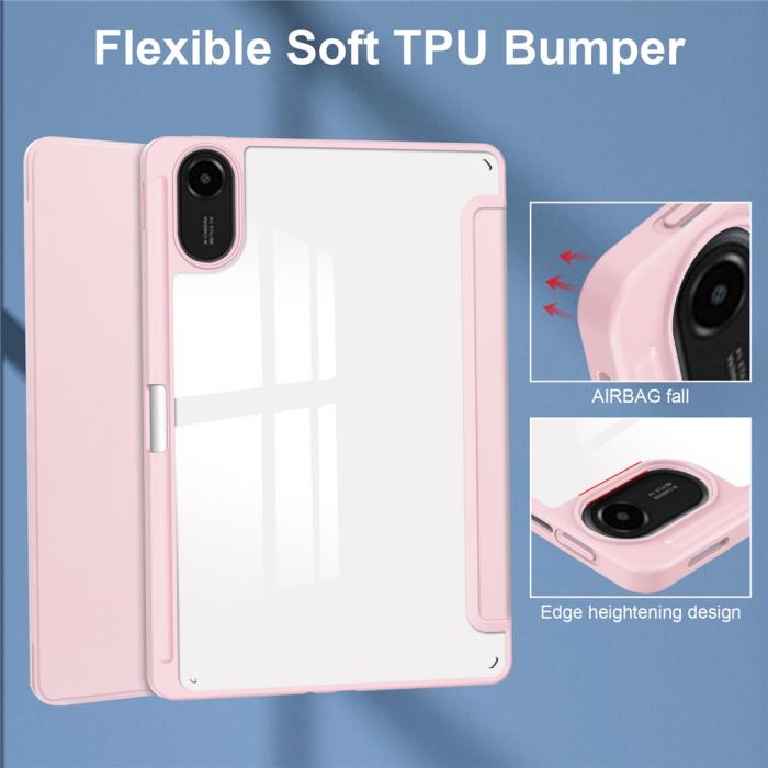 Bild 5, Xiaomi Redmi Pad 2 Fodral Tri-Fold Hybrid Rosa