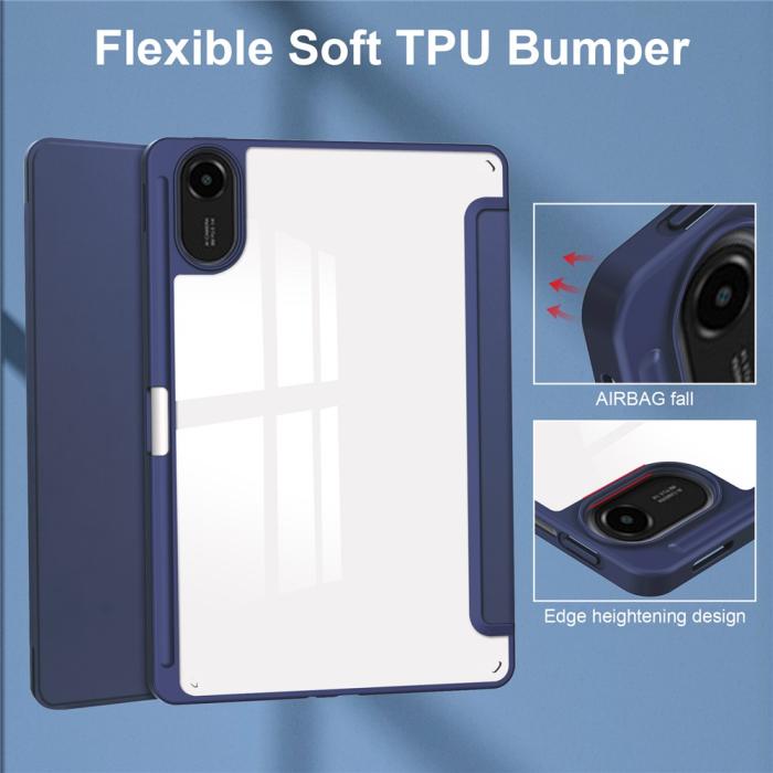 Bild 5, Xiaomi Redmi Pad 2 Fodral Tri-Fold Hybrid Mörk Blå