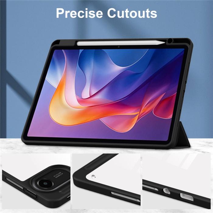 Bild 4, Xiaomi Redmi Pad 2 Fodral Tri-Fold Hybrid Svart