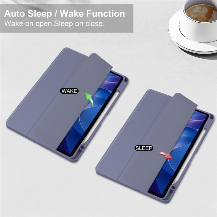 Bild 2, Xiaomi Redmi Pad 2 Fodral Tri-Fold Hybrid Lila