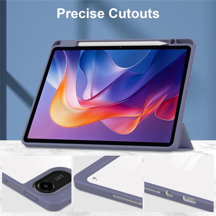Bild 4, Xiaomi Redmi Pad 2 Fodral Tri-Fold Hybrid Lila