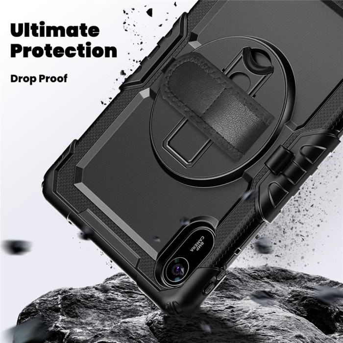 Bild 5, Xiaomi Redmi Pad 2 Skal 360° Kickstand Med Strap Svart