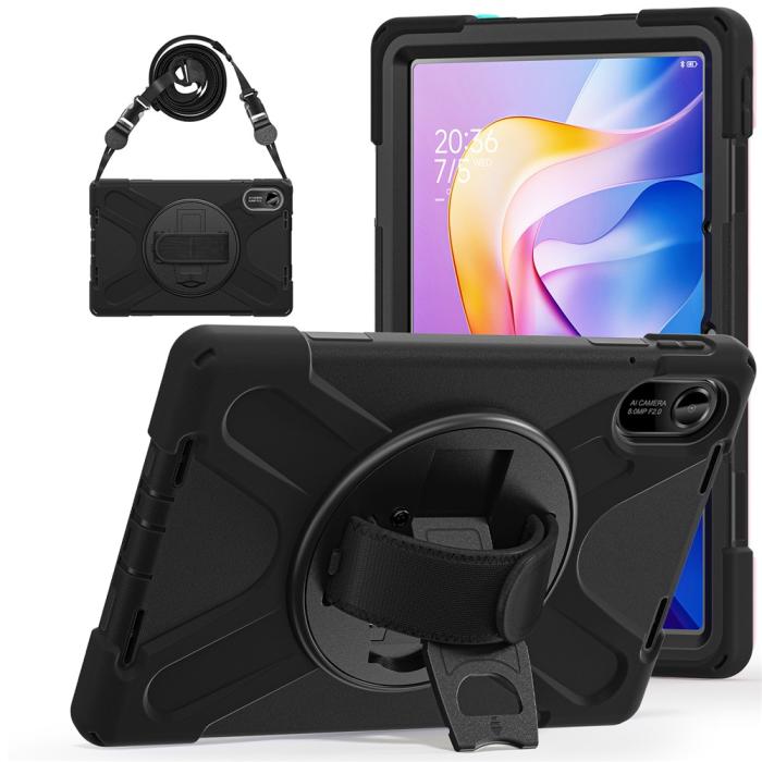 Bild 3, Xiaomi Redmi Pad 2 Skal 360° Kickstand Med Strap Svart