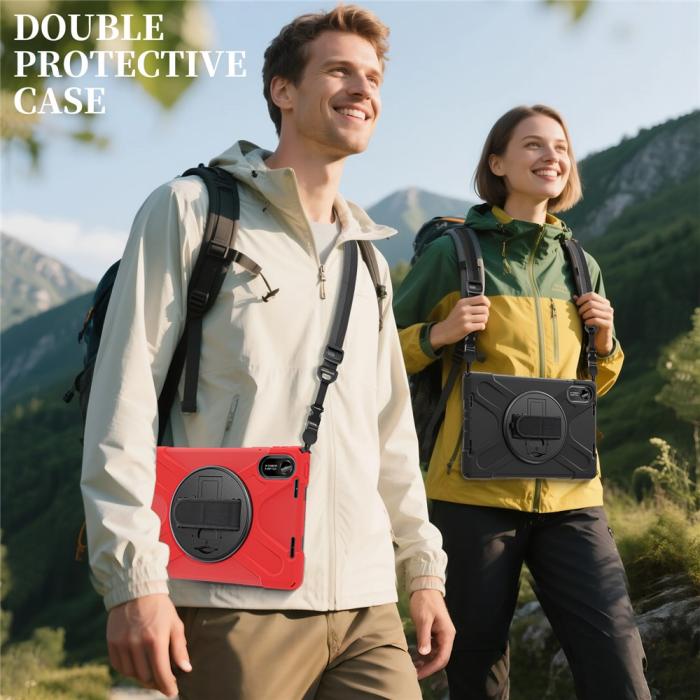 Bild 6, Xiaomi Redmi Pad 2 Skal 360° Kickstand Med Strap Svart