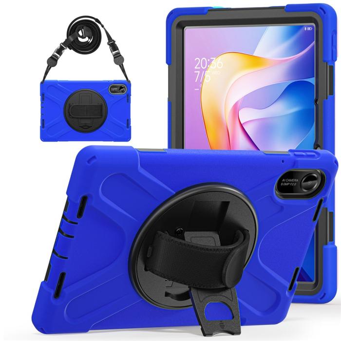 Bild 2, Xiaomi Redmi Pad 2 Skal 360° Kickstand Med Strap Blå