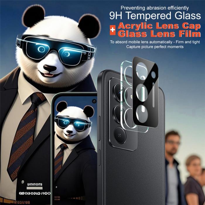 Bild 4, IMAK Xiaomi Redmi 15 Linsskydd Härdat Glas Svart