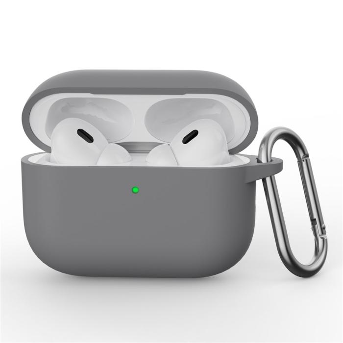 Bild 1, AirPods Pro 3 Skal Med Karbinhake Silikon Grå