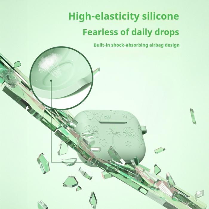 Bild 5, AirPods Pro 3 Skal Med Blommigt Tryck Silikon Gul