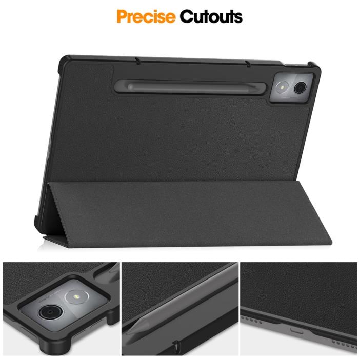 Bild 4, Lenovo Idea Tab Pro Fodral Tri-Fold Läder Svart