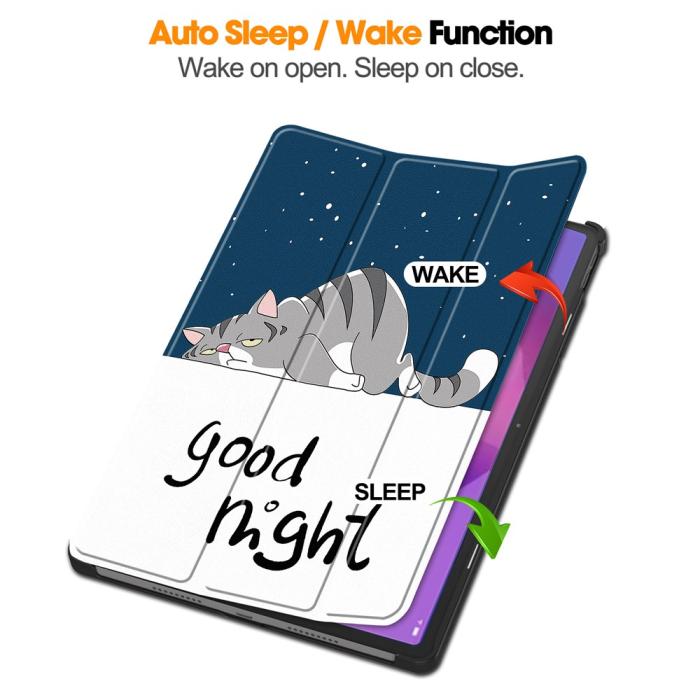 Bild 3, Lenovo Idea Tab Pro Fodral Tri-Fold Katt