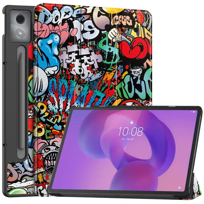 Bild 1, Lenovo Idea Tab Pro Fodral Tri-Fold Graffiti