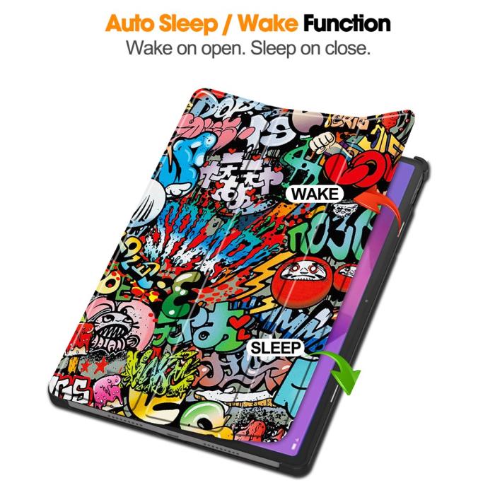 Bild 3, Lenovo Idea Tab Pro Fodral Tri-Fold Graffiti