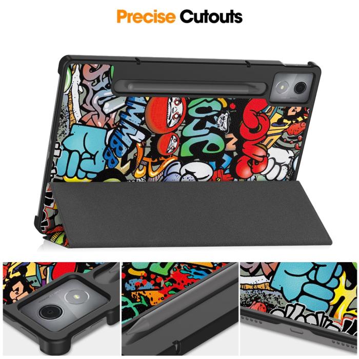 Bild 4, Lenovo Idea Tab Pro Fodral Tri-Fold Graffiti
