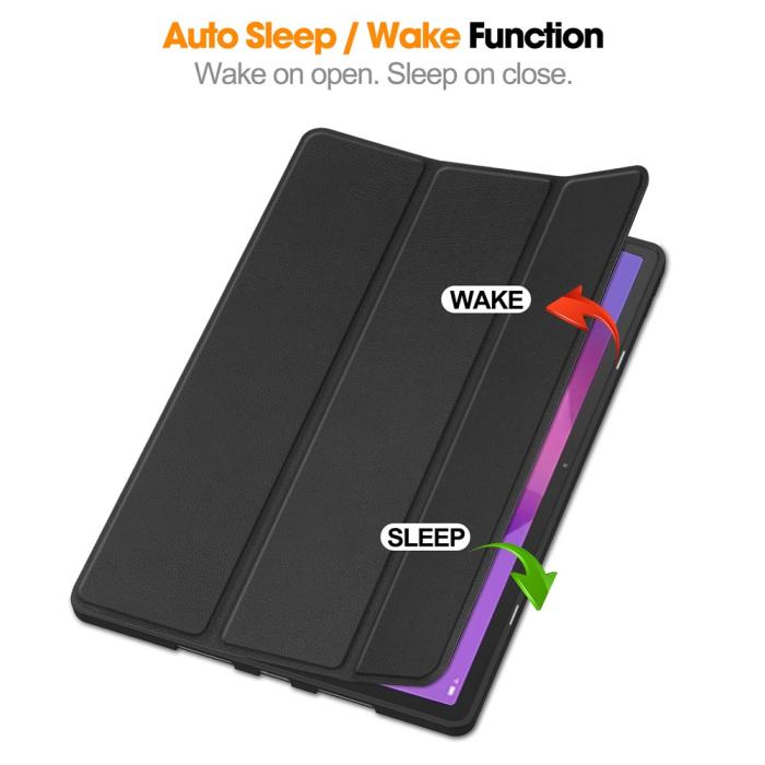 Bild 3, Lenovo Idea Tab Pro Fodral Tri-Fold Läder Svart