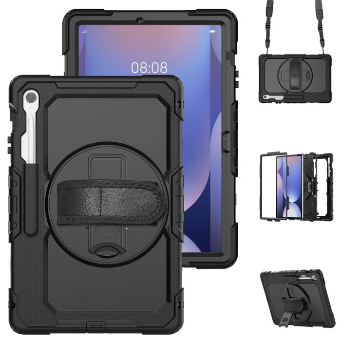 Bild 1, Galaxy Tab S10 FE Plus Skal 360 Shockproof Hybrid Kickstand Svart