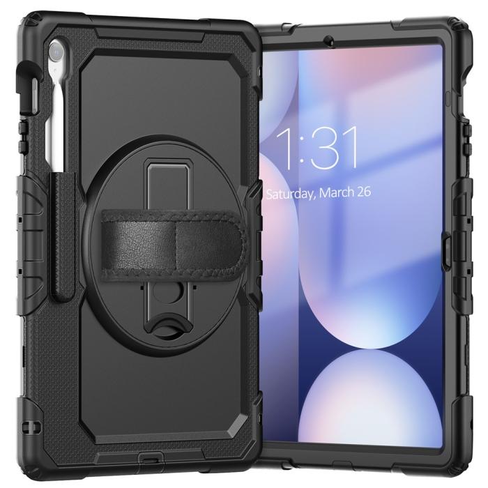 Bild 3, Galaxy Tab S10 FE Plus Skal 360 Shockproof Hybrid Kickstand Svart