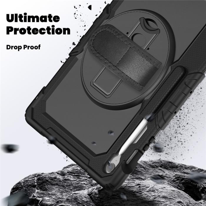 Bild 6, Galaxy Tab S10 FE Plus Skal 360 Shockproof Hybrid Kickstand Svart