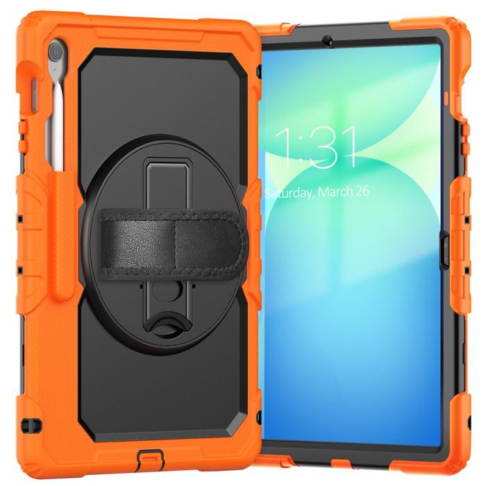 Bild 3, Galaxy Tab S10 FE Plus Skal 360 Shockproof Hybrid Kickstand Orange