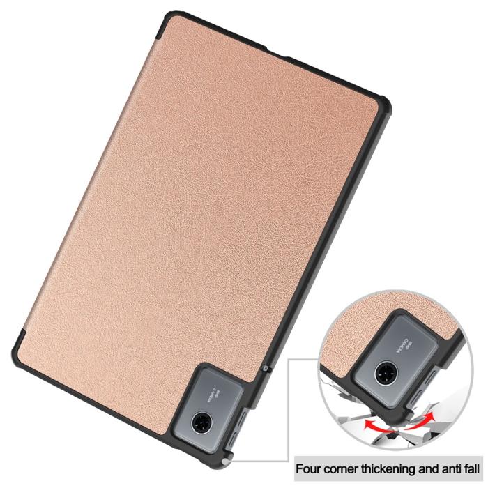 Bild 6, Lenovo Idea Tab Fodral Tri-Fold Läder Roséguld