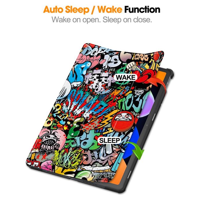Bild 3, Lenovo Idea Tab Fodral Tri-Fold Graffiti