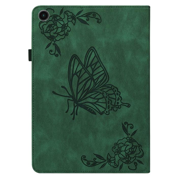 Bild 5, Samsung Galaxy Tab A11 / A9 Fodral Butterfly Flower Grön