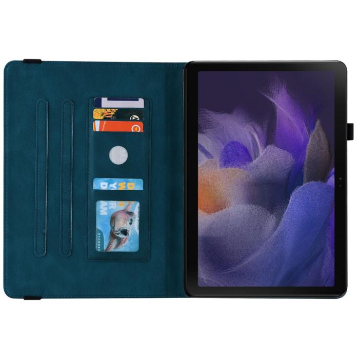 Bild 2, Samsung Galaxy Tab A11 / A9 Fodral Butterfly Flower Blå