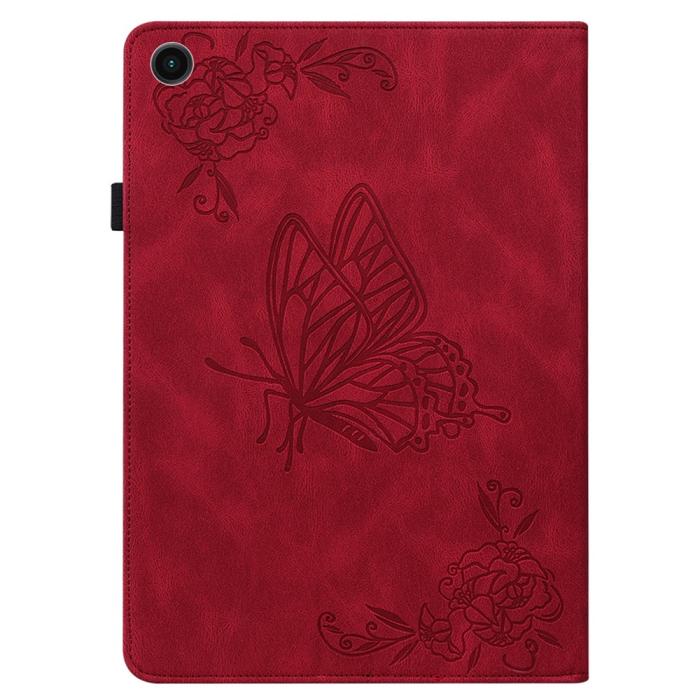 Bild 5, Samsung Galaxy Tab A11 / A9 Fodral Butterfly Flower Röd