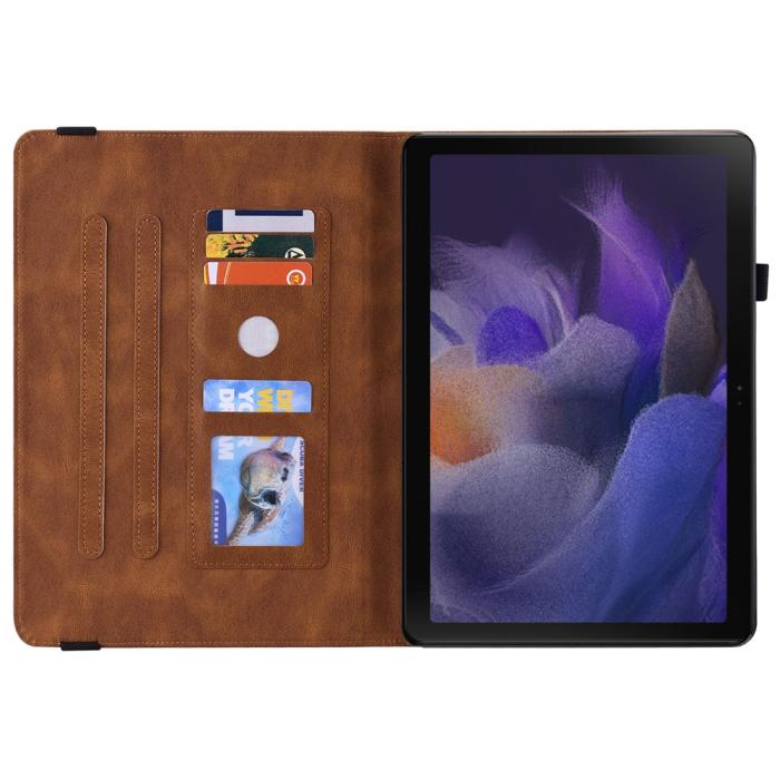 Bild 2, Samsung Galaxy Tab A11 / A9 Fodral Butterfly Flower Brun