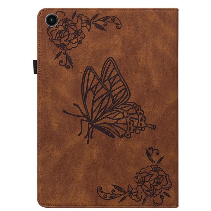 Bild 5, Samsung Galaxy Tab A11 / A9 Fodral Butterfly Flower Brun