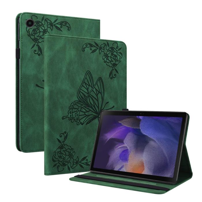 Bild 1, Samsung Galaxy Tab A11 Plus Fodral Butterfly Flower Grön