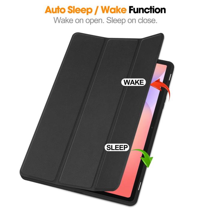 Bild 3, Samsung Galaxy Tab S10 Lite Fodral Tri-Fold Pennhållare Svart