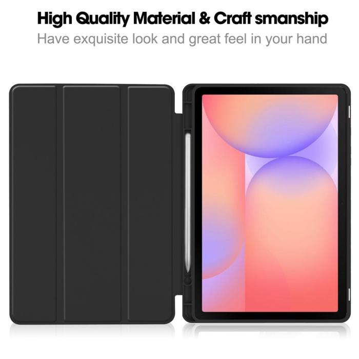 Bild 2, Samsung Galaxy Tab S10 Lite Fodral Tri-Fold Pennhållare Svart