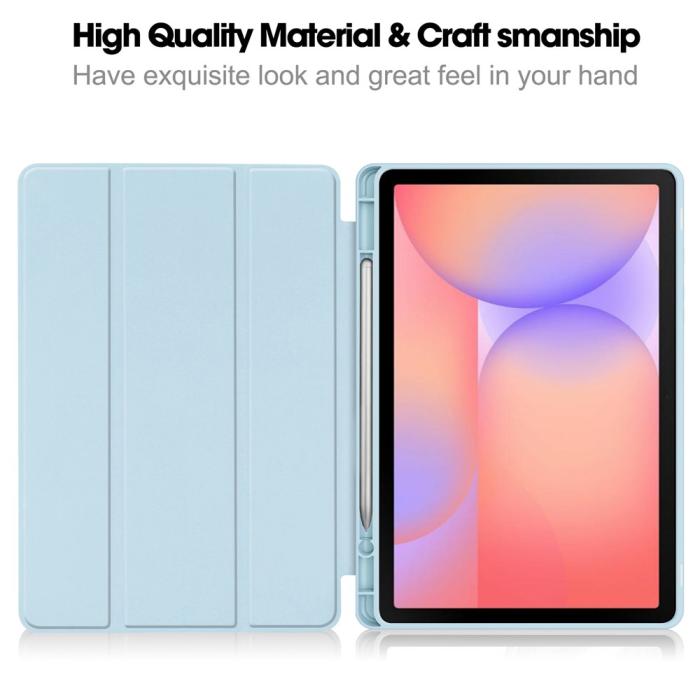 Bild 2, Samsung Galaxy Tab S10 Lite Fodral Tri-Fold Pennhållare Blå
