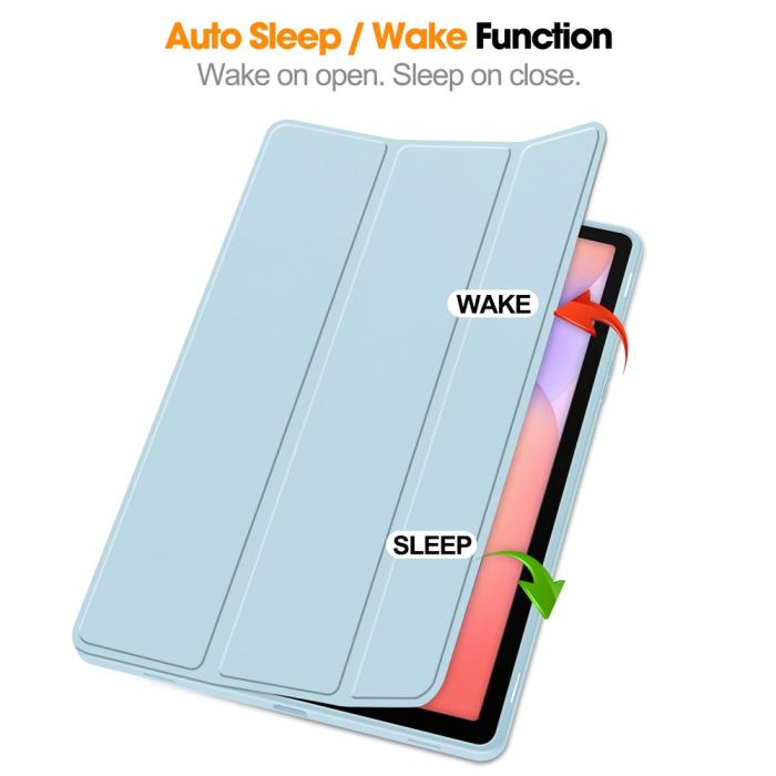 Bild 3, Samsung Galaxy Tab S10 Lite Fodral Tri-Fold Pennhållare Blå