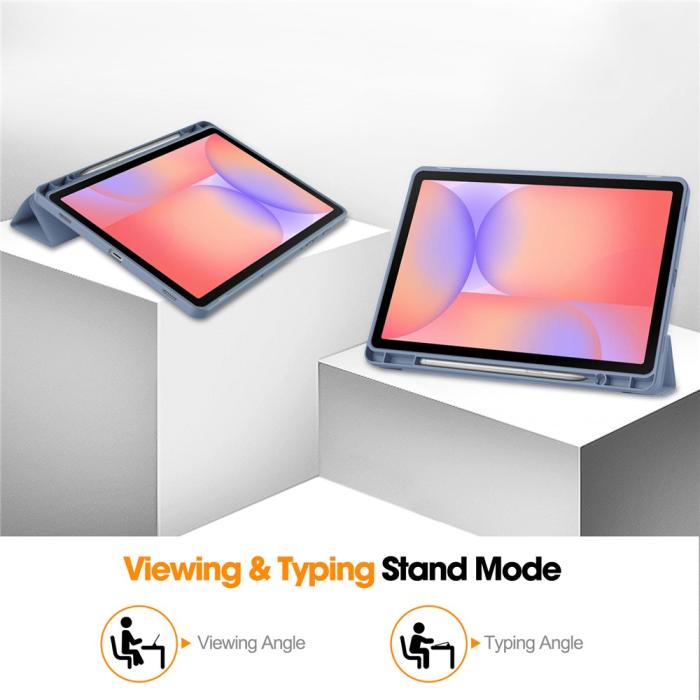 Bild 4, Samsung Galaxy Tab S10 Lite Fodral Tri-Fold Pennhållare Lila