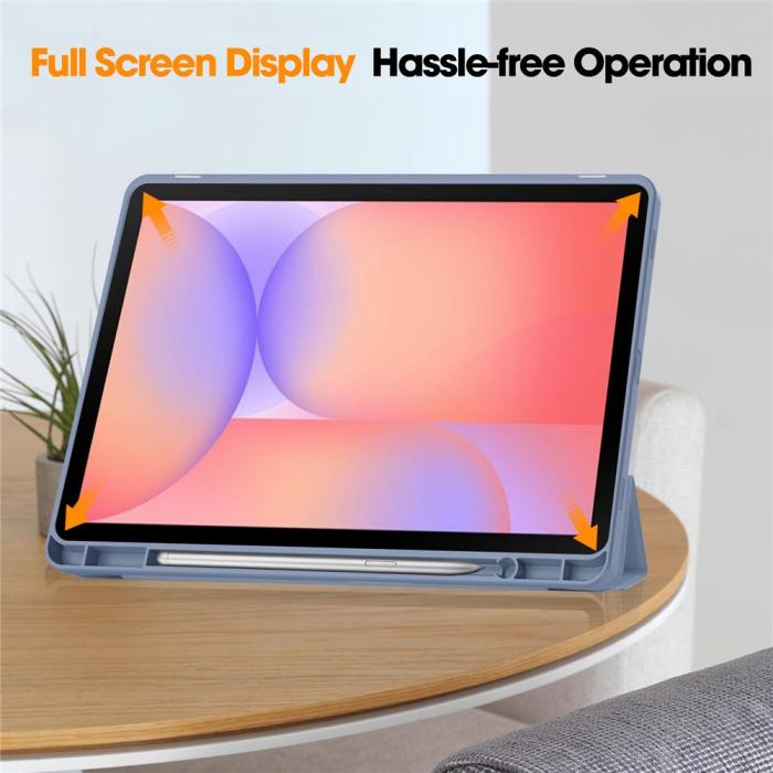 Bild 5, Samsung Galaxy Tab S10 Lite Fodral Tri-Fold Pennhållare Lila