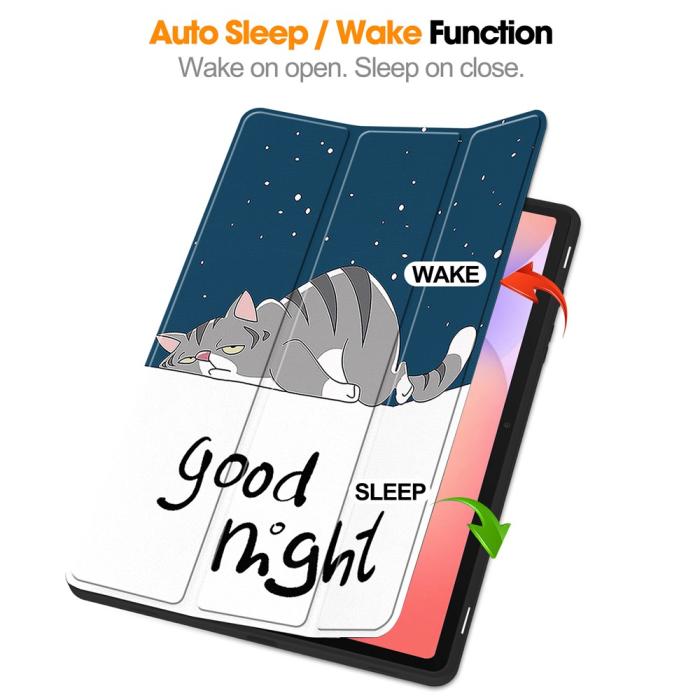 Bild 2, Samsung Galaxy Tab S10 Lite Fodral Tri-Fold Katt