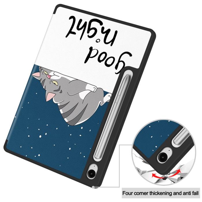 Bild 5, Samsung Galaxy Tab S10 Lite Fodral Tri-Fold Katt