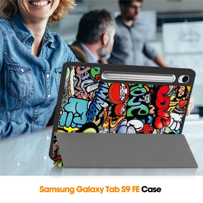 Bild 6, Samsung Galaxy Tab S10 Lite Fodral Tri-Fold Graffiti